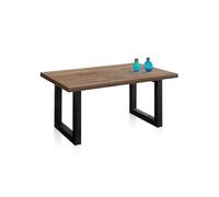 Mesa de comedor loft 160 roble boreal - negro 160x100 cm
