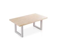 Mesa de comedor loft 180 blanco - roble 180 x 76 x cm