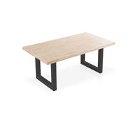 Mesa de comedor loft 180 negro - roble 180 x 76 x cm
