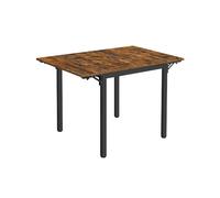 Mesa de Comedor Marrón Rústico y Negro