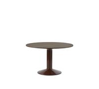 Mesa de Comedor Media Ø120 Roble Aceitado Oscuro/Rojo Oscuro