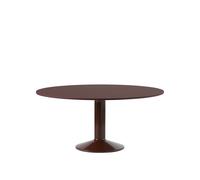 Mesa De Comedor Media Ø160 Linóleo/Rojo Oscuro