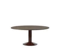Mesa de Comedor Media Ø160 Roble Aceitado Oscuro/Rojo Oscuro