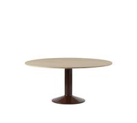 Mesa De Comedor Media Ø160 Roble Aceitado/Rojo Oscuro