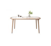 Mesa De Comedor Mesa De Comedor De Pizarra De Madera Maciza Integrada, Rectangular, Sencilla Y Moderna, Mesa De Comedor De Madera De Fresno For Sala De Estar Mesa De Cocina(M:140XMX80CMX75CM)