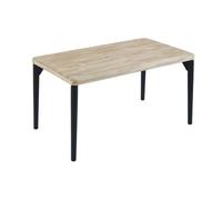 Mesa de comedor moon diseño fijo nordish/negro 76x140x80 cm adec