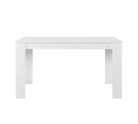 Mesa de comedor nora para 6 sillas rectangular 140 x 90 x 77 cm - blanco [en.casa]