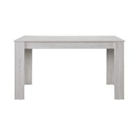Mesa de comedor nora para 6 sillas rectangular 140 x 90 x 77 cm - roble blanco [en.casa]