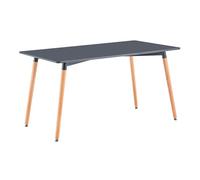 Mesa de comedor nordika rectangular gris 74,5x120x80 cm adec