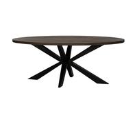 Mesa de comedor ovalada con pata araña suiza 200x100x76