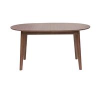 Mesa de comedor ovalada extensible de madera oscura nogal L150-200 cm ANSEL