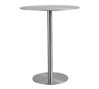 Mesa de Comedor para Exteriores, para bistró, Pub, Patio, jardín, Barra Redonda de Acero Inoxidable, Mesa Alta de cóctel (60 x 60 x 105 cm)