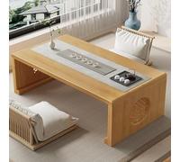 Mesa de comedor para sentarse en el suelo, mesa auxiliar plegable de bambú portátil para sala de estar, comedor, té, decoración del hogar