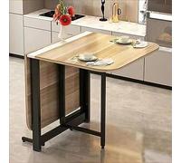 Mesa de comedor pequeña expandible con hojas de caída, mesa de cocina plegable de madera, muebles de comedor, ahorro de espacio, diseño extensible 3 en 1, multifuncional para espacios pequeños