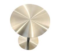 Mesa de comedor pequeña y alta de 40 x 40 cm, parte superior de acero inoxidable, base resistente, ideal para cafetería, cocina, club, ocio, diseño que ahorra espacio, estilo moderno.