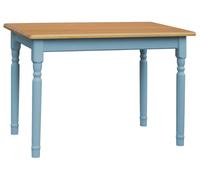 Mesa de comedor pino macizo azul 50-130 cm mesa de cocina casa de campo