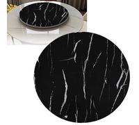 Mesa De Comedor Plato Giratorio 50 60 70 80 90 100cm Mesa Giratoria Grande De Madera Plato Giratorio De Madera Lazy Susan Con Bandeja Giratoria Organizador De Mesa Para Cocina(Black A,20in/50cm)