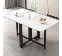 Mesa de comedor plegable compacta - Escritorio de hoja caída para habitaciones pequeñas - Juego de muebles de cocina y comedor de madera - Ideal para espacios pequeños y apartamentos