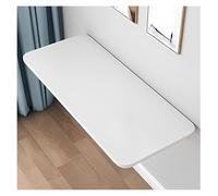 Mesa de comedor plegable compacta montada en la pared, banco de trabajo que ahorra espacio para espacios pequeños, elegante acabado blanco, 100 x 40 cm, perfecta para comedor u oficina