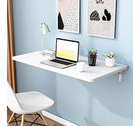 Mesa de comedor plegable compacta montada en la pared blanca para espacios pequeños, estación de trabajo para computadora portátil y computadora, mesa de esquina para ahorrar espacio (tamaño: 40 x 25