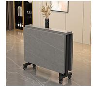 Mesa de comedor plegable con 6 ruedas, mesa de cocina extensible que ahorra espacio, versátil y adecuada para restaurante, cocina, dormitorio.