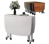 Mesa de comedor plegable con diseño de hoja caída, para interiores y exteriores, 120 x 70 cm, ideal para el trabajo, estudio, comedor, incluye sillas, elegante y versátil