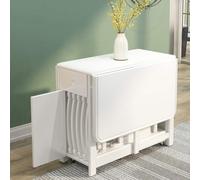 Mesa de comedor plegable con hoja caída y cajón, diseño que ahorra espacio, incluye 4 sillas, estilo mariposa móvil para un fácil almacenamiento