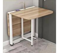 Mesa de Comedor Plegable con Hojas abatibles, Mesa de Cocina Plegable de Madera, Mesa Extensible Multifuncional, Mesa Plegable móvil, Muebles Plegables expandibles Que ahorran Espacio, Plegables
