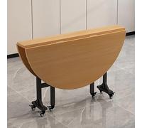 Mesa de comedor plegable con hojas caídas que ahorra espacio, mesa de cocina extensible redonda plegable con ruedas ajustables para sala de estar, diseño compacto y versátil