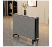 Mesa de comedor plegable con hojas colgantes y ruedas, mesa de cocina extensible que ahorra espacio para espacios pequeños y restaurantes