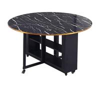 Mesa de comedor plegable con mesa de cocina Sto Space le para ahorrar espacio, mesa plegable portátil para comedor y sala de estar (negro, 160 x 76 cm)