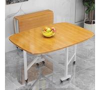 Mesa de comedor plegable con ruedas, mesa de cocina expandible para espacios pequeños, ideal para comedor, dormitorio y sala de estar, 120 x 70 cm