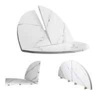 Mesa de comedor plegable de 100 a 240 cm, mesa redonda extensible, gran superficie portátil para transformación de oficina en casa (130 cm) - Diseño versátil y ahorra espacio