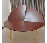 Mesa de comedor plegable de 130 a 200 cm, parte superior redonda de madera, diseño que ahorra espacio, mesa plegable redonda grande para catering, banquetes, sin patas, portátil y fácil almacenamiento