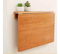 Mesa de comedor plegable de bambú multifuncional para escritorio de computadora y mesa de estudio para espacios pequeños, tamaños ajustables, 60,100 cm, solución para ahorrar espacio