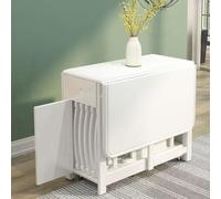 Mesa de comedor plegable de madera maciza con 4 sillas, cajones y ruedas universales para el hogar, restaurante, cocina, hotel, patio y camping