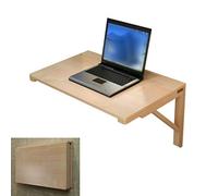 Mesa de comedor plegable de madera maciza para montar en la pared, multifuncional, mesa de aprendizaje, balcón, cocina, baño, oficina, uso con tornillos, 100 x 40 cm