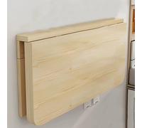 Mesa de comedor plegable de madera montada en la pared, escritorio flotante que ahorra espacio, banco de trabajo versátil para cocina y lavandería (50 x 30 cm), solución elegante para el hogar para