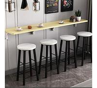 Mesa de comedor plegable de madera para mesa de comedor plegable de madera para cocina, diseño largo y estrecho para ahorrar espacio.