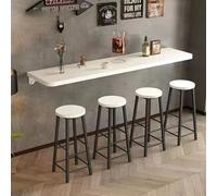 Mesa de comedor plegable de madera para montar en la pared, mesa de comedor que ahorra espacio para sala de estar, dormitorio, oficina (blanco, 140 x 30 cm)