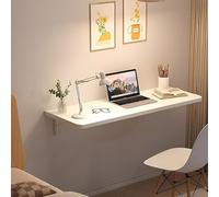 Mesa de comedor plegable de pared, mesa de madera con hojas caídas para oficina en casa, color blanco, 60 x 40 cm, perfecta para espacios pequeños y estaciones de trabajo