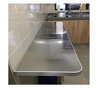 Mesa de comedor plegable de pared para cocina, mesa de pared de doble pata, de acero inoxidable, resistente al agua y al aceite, fácil de limpiar, capacidad de carga máxima