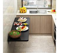 Mesa de comedor plegable de pared que ahorra espacio, con hojas desplegables, estación de trabajo compacta de madera para uso en casa, oficina y cocina.