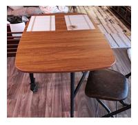 Mesa de comedor plegable expandible con ruedas, diseño de fácil montaje, mesa multifuncional de madera para manualidades