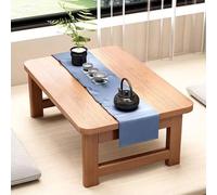 Mesa de comedor plegable japonesa Chabudai, escritorio de piso bajo para espacios pequeños, decoración de sala de estar, área de recepción, 100 x 48 x 4 cm, elegante solución de ahorro de espacio de