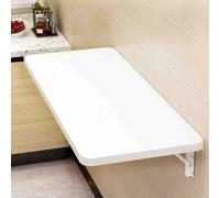 Mesa de comedor plegable, mesa auxiliar de cocina con hojas abatibles, escritorio montado en la pared con soportes for estantes, mesa de barra plegable flotante for habitación pequeña(L60xW40cm/L24xW1