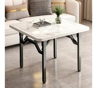 Mesa de comedor plegable, mesa de cocina cuadrada portátil para espacios pequeños, mesa abatible que ahorra espacio tipo mesa, mesa plegable(White marble pattern,100x100x72cm/39.3x39.3x28.3in)