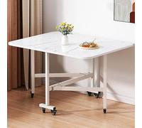 Mesa de comedor plegable, mesa de cocina de comedor plegable de madera con diseño de hoja de caída y rueda universal, mesa extensible para espacios pequeños y restaurantes Mesa de mariposa (negro,