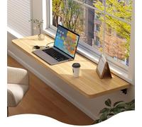 Mesa de comedor plegable montada en la pared, escritorio de madera que ahorra espacio para cocina, lavandería o balcón, mesa flotante para laptop (natural, 120 x 30 cm)