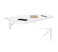 Mesa de comedor plegable montada en la pared, escritorio flotante que ahorra espacio para cocina, barras de manualidades, estación de costura, color blanco elegante (90 x 50 cm)